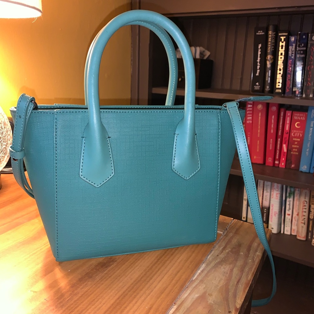 Dagne Dover Signature Mini/Petite Tote in Teal
